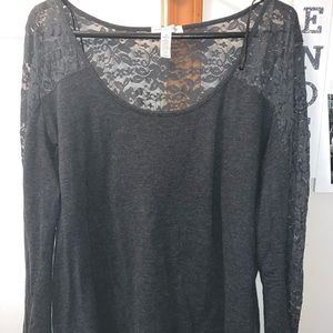 Plus size lace top